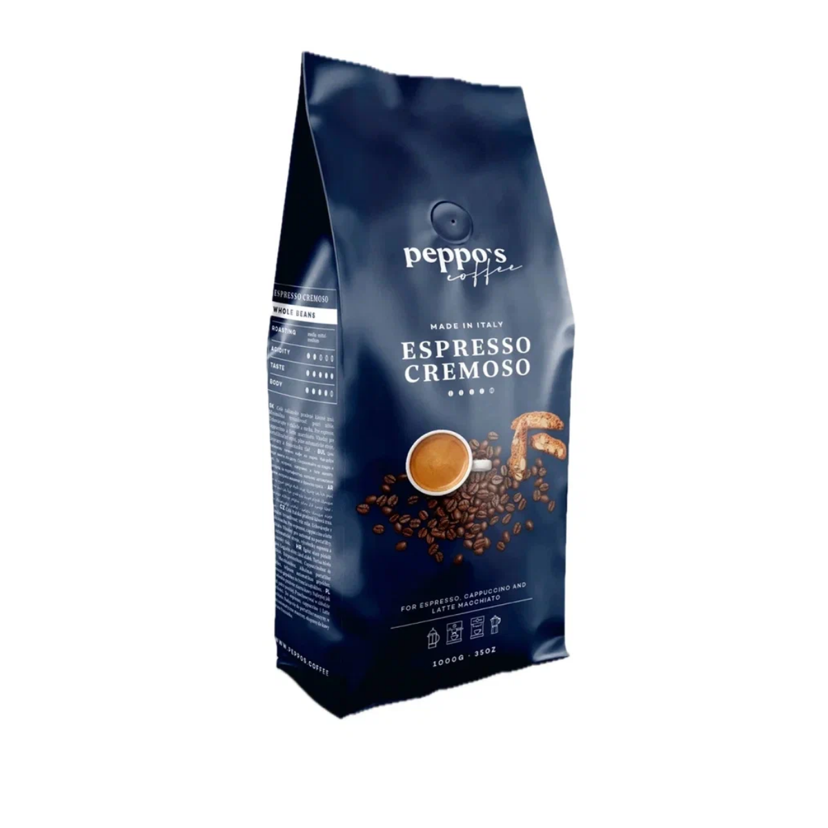 PEPPO’S: Два Шедевра Итальянского Кофейного Искусства. Откройте Espresso Cremoso и Crema e Aroma — Наследие Семьи Вивенцио в Вашей Чашке